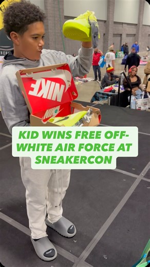 18K views · 299 reactions | Winning Free Off Air Force 1 ‘Volts’ at Sneaker Con 勞 | Sneaker Con | Facebook