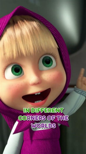 "Thank You" & "Please" in different languages 🇪🇸🇩🇪🇫🇷 #Shorts #mashaandthebear #SongOfWorldsWords