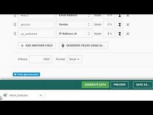 How to Create Quickly Random Sample Datasets for Testing? | MOCKAROO - Random Data Generator #Excel