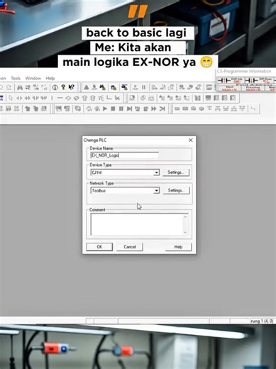 Program PLC menggunakan ladder diagram dengan logika Exclusive NOR #plc #automation #engineer #engineering #otomasiindustri #industry #basic #anakteknik #electricalengineering #electrician #fyp #foryou #stepbystep #tutorial #kontrol #teknisi #operator