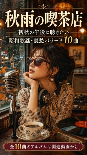 秋雨の喫茶店。雨の日に聴きたい昭和歌謡｜静かな珈琲の時間 #Shorts