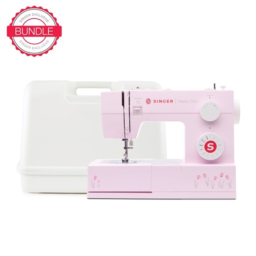 SINGER® Heavy Duty 4411 Tulip Sewing Machine & Hard Case Bundle