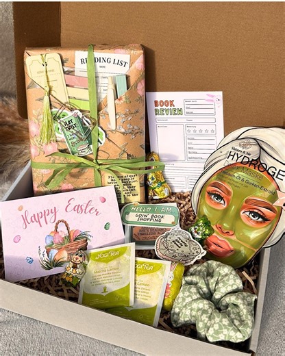 Easter Book Box| German Blind Date With a Book| Spring Gift for Book Lovers| Personalized Mystery Book Box - Etsy