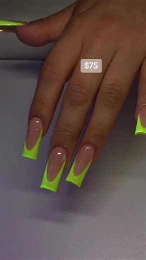 NEON Yellow Tennis and Softball Nails - Nail Art Inspiration