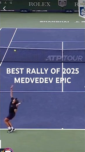 Best Rally of 2025 – Medvedev’s Epic 10-Shot Battl #tennis #tennistechnique