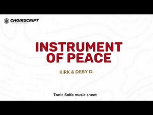 Instrument of Peace music solfa notation + lyrics