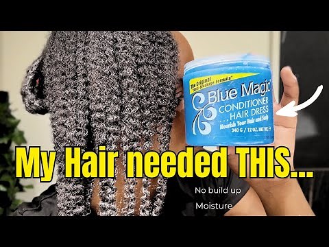 Blue magic made my hair routine 10x easier💦! no Stress, no frizz, Just moisture 🌿