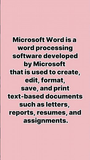 What is Microsoft Word? #computereducation #learning#msword