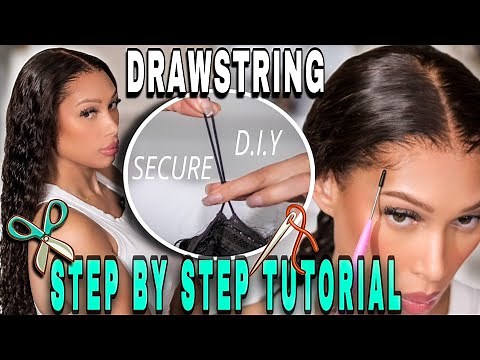 🪡 D.I.Y UNDER $12 DRAWSTRING WIG: How To ADD Drawstring to ANY Lace Wig! Glueless, Secure, EASY!