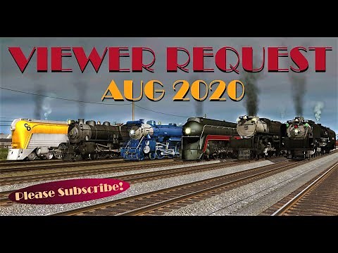 [Viewer request Aug 2020] C&O L-1, CNJ Blue Comet, N&W Class J, UP Challenger 3985, Big Boy 4014 +