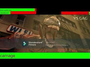 venom vs spider man from vs gag with healthbars