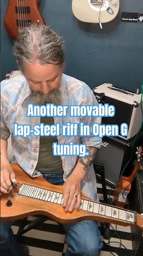 Another easy, movable lap-steel riff in Open G tuning. #lapsteel #lapsteelguitar