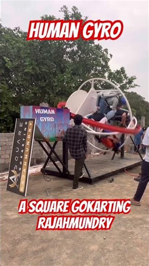 🚀 Human Gyro Ride – Full Spin Adventure! #rajahmundry #asquaregokarting #paintball #india #funny