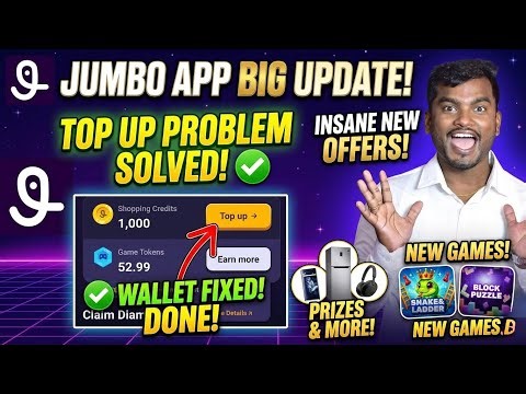 Jumbo App New Update 2026 | Jumbo App Top Up Problem Solution 🔥 | Top Up Not Working Fix Full Guide