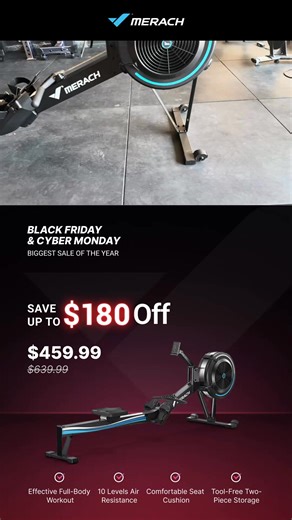 🚣‍♂️ Black Friday Rower Mega Sale — Up to 50% OFF! From magnetic, water, to air-resistance rowers — find your perfect match this Black Friday. 🔥 Water rowers for smooth, realistic strokes 🔥 Air rowers for explosive, CrossFit-style power 🔥 Magnetic rowers for whisper-quiet home workouts 🔥 Dual-scull & hybrid models for next-level training ✨ PLUS: Buy More, Save More (Up to Extra 20% OFF) Tap to enter the MERACH Black Friday Rower Collection. | Merachfit.us