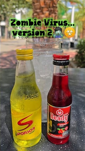 Secret Mix: ZOMBIE VIRUS Potion v2 🧟‍♂️🧪 #Shorts #asmr #drink #zombie #asiafoodstories