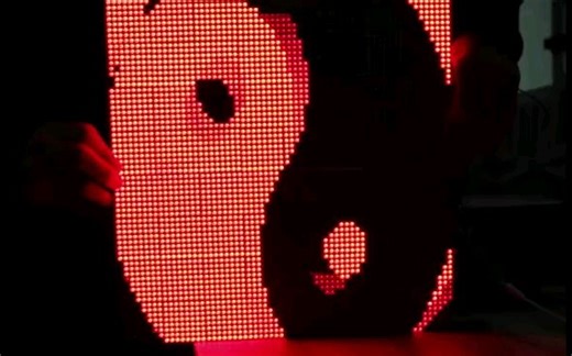 ［开源］LED播放视频BAD APPLE 使用树莓派通过软件SPI控制LED，