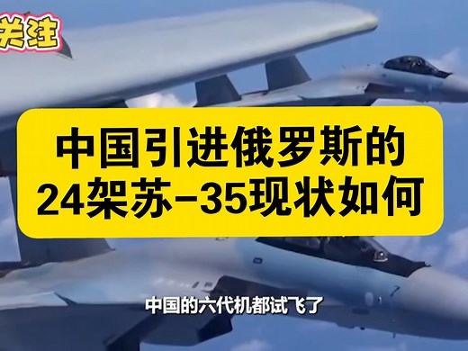 中国引进的24架苏35现状如何？