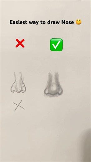 Nose drawing ✍️ tutorial step by step #shorts #nose #drawing