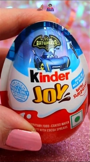 ASMR UNBOXING Batman Kinder Joy Chocolate Egg Review ❤️#shorts #asmr #batman #chocolate #trending