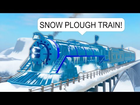 I Drive a NEW Snow Plow Train on Roblox BUT The Snow Is TOO DEEP