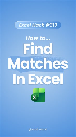 This Excel Formula is REALLY underrated! 🤯 Learn how to find matching data in Excel from two lists! #excel #spreadsheets #accounting #exceltips #workhacks | Easilyexcel