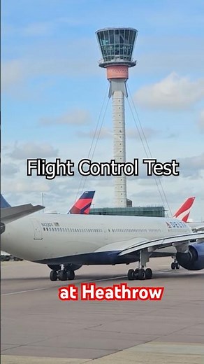 Closeup A330 Neo Flight Control Check | Delta Airlines at London Heathrow Airport
