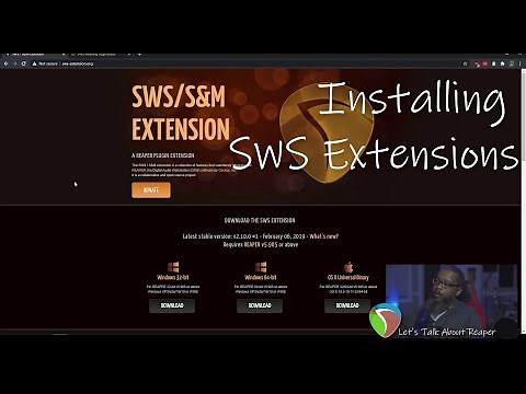 Let's Talk About Reaper - Installing SWS Extensions