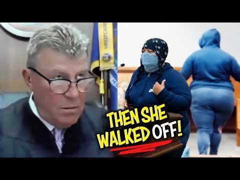 Smug Woman Tries to Wear the Judge Down, Then Walks OFF!!