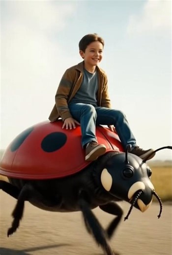ladybug power. ladybug riding