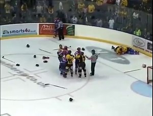 135K views · 414 reactions | On this day In 2005 - The late Freddy Oduya Involved Nottingham Panthers vs Edinburgh Capitals Brawl EIHL 24-9-05 | Hockey Fights UK | Facebook