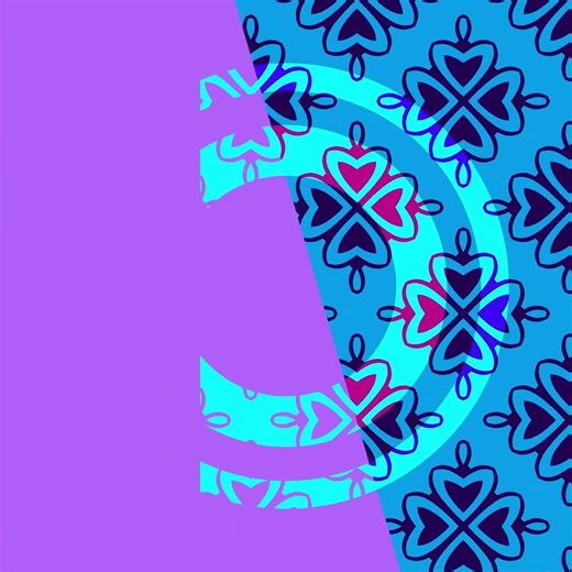 Moving pattern and geometric shapes visual