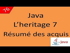 Java Cours درس جافا 76 L'Héritage Résumé des Acquis