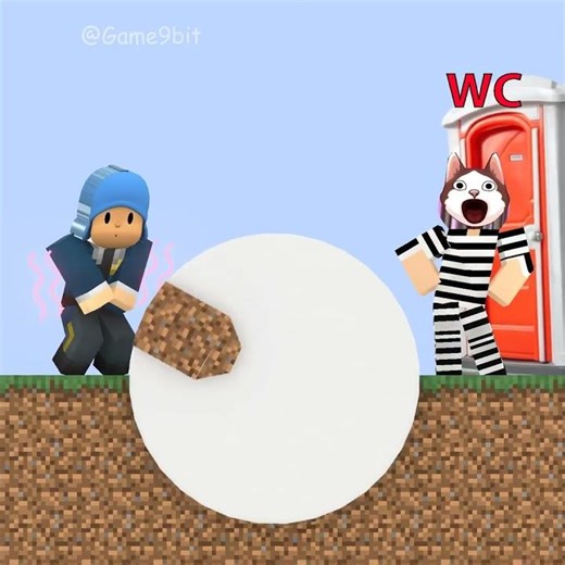 Choose the right image to help Police Officer Pocoyo go to the toilet and meet Sprunki Pop Cat!