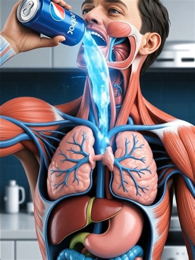 The Amazing Journey of Soft Drink Inside the Human Body | 3D Medical Animation #TheAmazingJourney #SoftDrinkInsideBody #HumanAnatomy #DigestiveSystem #SugarEffects