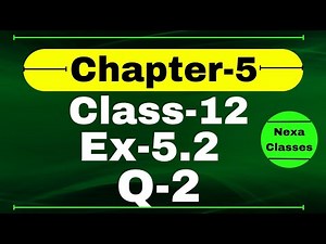 Class 12 Ex 5.2 Q2 Math | Differentiability | Q2 Ex 5.2 Class 12 Math | Ex 5.2 Q2 Class 12 Math