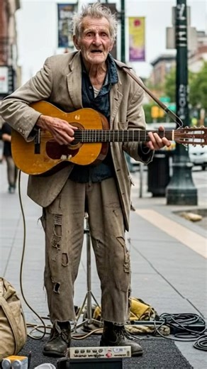 102-Year-Old Homeless Man- Play Guitar on Street #talent | Amazing Talent