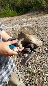 Spalling odd shape nodule #flintknapping