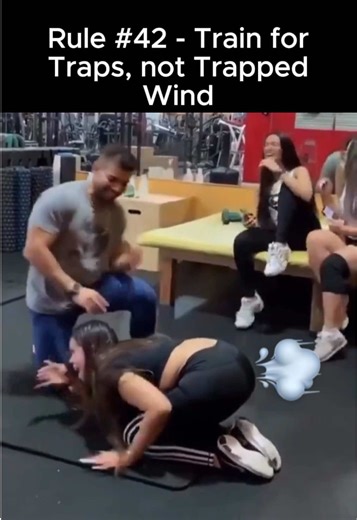 Gym Rule #42 - Train for Traps, not Trapped Wind 💨 One of the more light hearted rules that should be taken with a pinch of salt! We at the gym of 1000 rules know generally people do not want to fart, we are just promoting a bit of fun around the gym but maybe choose somewhere discrete when possible. Made the list, gymtok, gym etiquette, gym funny #reels #gymfails #fyp #gymhumor