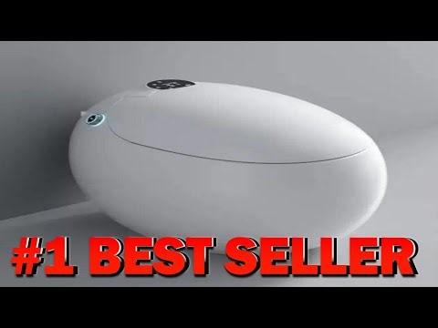 Smart Toilet with Egg Design Semi Automated with Air Dryer - B0D4DZKN8F