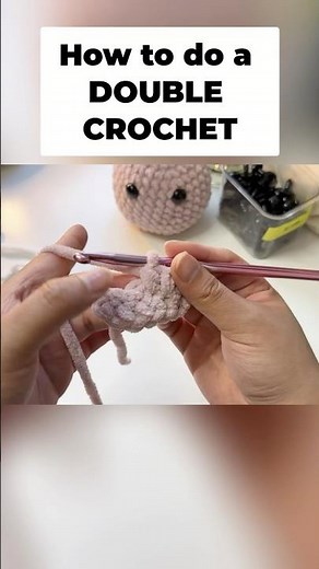 Master Double Crochet - Easy Step by Step Tutorial #beginnercrochet #chenilleyarn #amigurumi