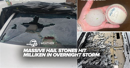 Denver7 viewers share unbelievable photos of massive hail stones that fell across Colorado in overnight storm