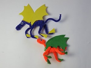 DIY Learn How to Make Pipe Cleaner Dragons Craft for Kids.