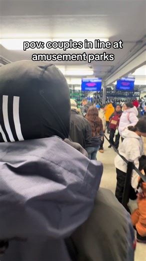 The pda be real #meme #trending #ski #fyp #viral | Couples In Line Amusement Park
