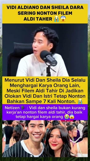 Vidi Aldiano and Sheila Dara often watch Aldi Taher films #vidialdiano #artist #singer