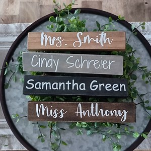 Personalized Teacher Name Sign, Personalized Desk Sign, Personalized Small Signs, School Desk Signs, Dorm Room Signs - Etsy