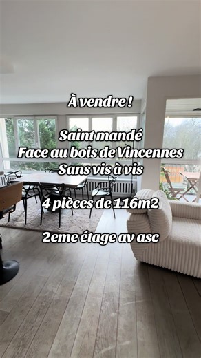 À vendre 4 pièces à Saint Mandé, proche Bois de Vincennes
