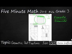 3rd Grade STAAR Practice Geometric Unit Fractions (3.6E - #1)