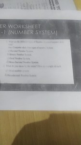 What are the different types of Number Systems Computer deals w... | Filo
