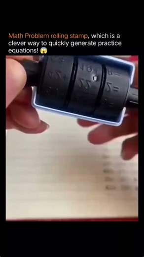 Math Problem rolling stamp, which is a clever way to quickly generate practice equations!